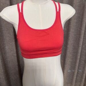Zella Red Seamless Strappy Sports Bra | S